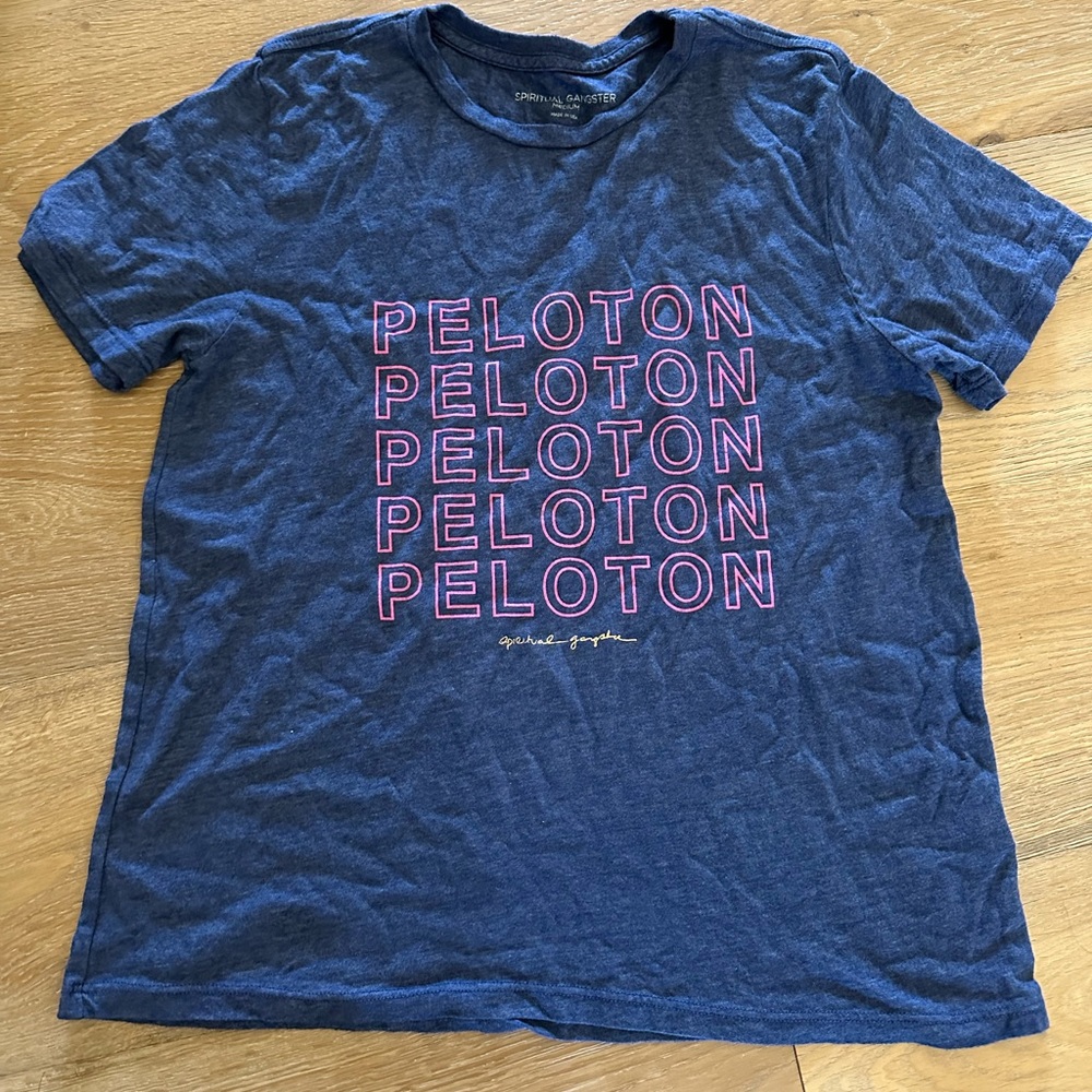 Spiritual Gangster x Peloton Logo Shirt size Medium